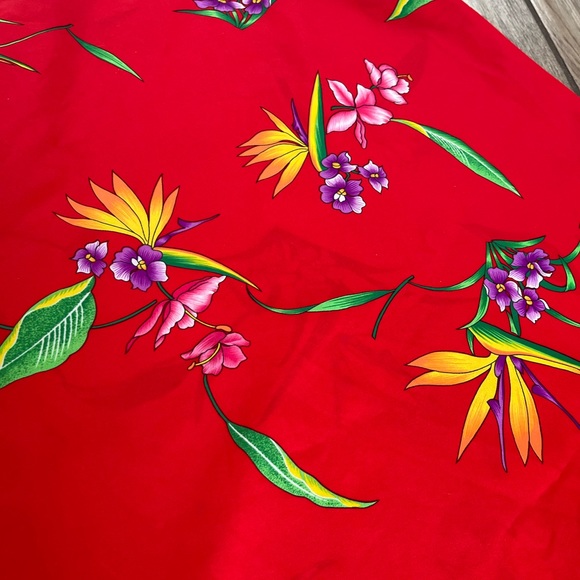 Vintage 60's 70's Rainbow Paradise Hawaii floral summer sun dress M/L - Picture 2 of 4